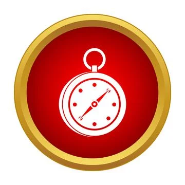 Compass icon providing navigation and travel direction symbol 스톡 일러스트
