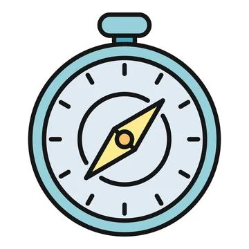 Compass icon providing navigation, direction, and travel guidance Illustrazione stock
