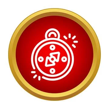 Compass icon providing orientation and navigation guidance Stock Illustration