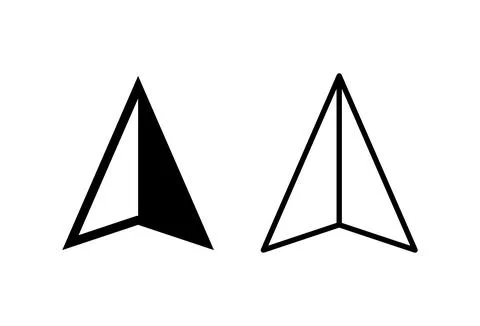 Compass icon set. arrow compass icon vector Stock Illustration