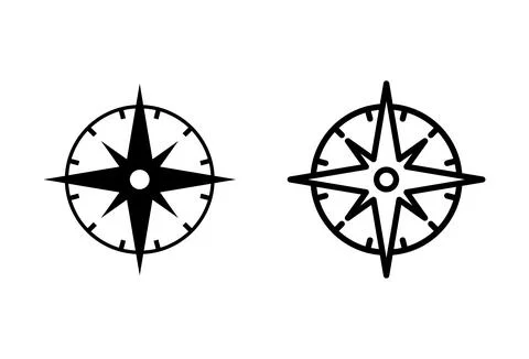 Compass icon set. arrow compass icon vector Stock-Illustration
