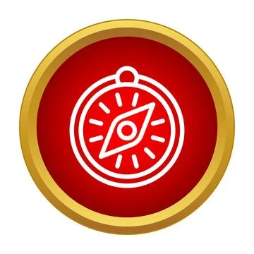 Compass icon showing direction and navigation concept Stock Illustration