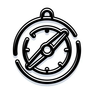 Compass icon showing navigation and travel destination Stock-Illustration