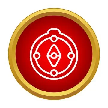 Compass icon showing navigation and direction leading the way Stock Illustration