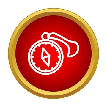 Compass icon showing navigation and direction guidance Illustration