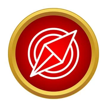 Compass icon showing navigation direction and orientation イラスト素材