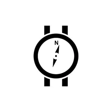 Compass icon simple flat style symbol illustration Stock Illustration