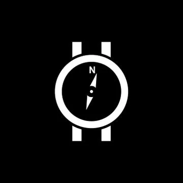 Compass icon simple flat style symbol illustration Stock Illustration