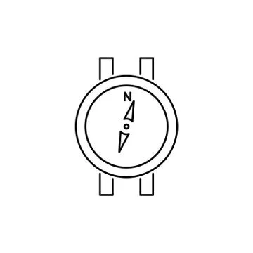 Compass icon simple flat style symbol illustration Stock Illustration