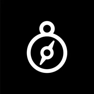 Compass icon for simple flat style ui design Stock Illustration