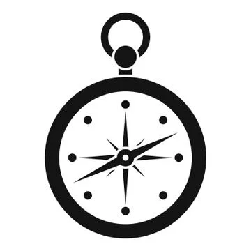 Compass icon, simple style Stock Illustration