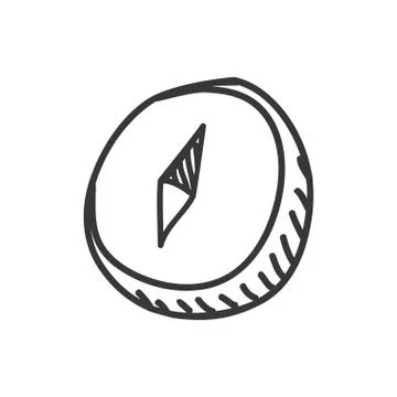 Compass icon. Sketch and science design. Vector graphic Stock Illustration