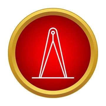 Compass icon symbol drawing geometry and measurement Stock Illustration