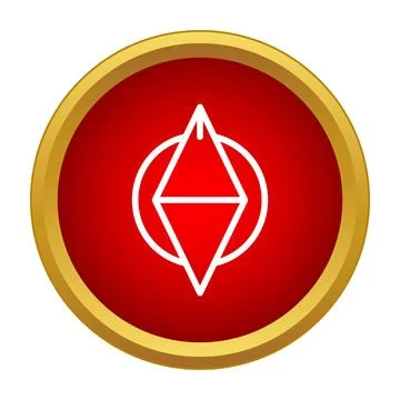 Compass icon symbol showing north direction in circle Stock Illustration