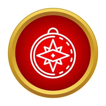 Compass icon symbolizing travel navigation and exploration Stock Illustration