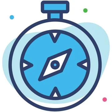 Compass Icon. User interface Vector Illustration, As a Simple Vector Sign a.. Illustrazione stock