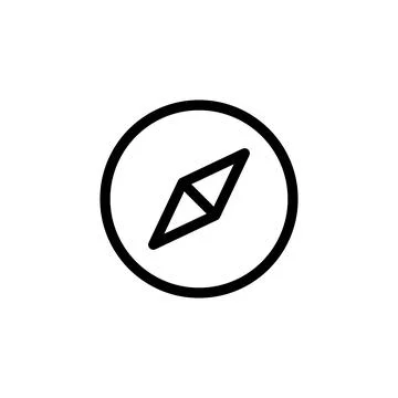 Compass icon vector. arrow compass icon vector Stock Illustration