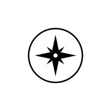 Compass icon vector. arrow compass icon vector Stock Illustration