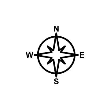 Compass icon vector. arrow compass icon vector Illustrazione stock