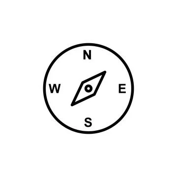 Compass icon vector. arrow compass icon vector Stock Illustration
