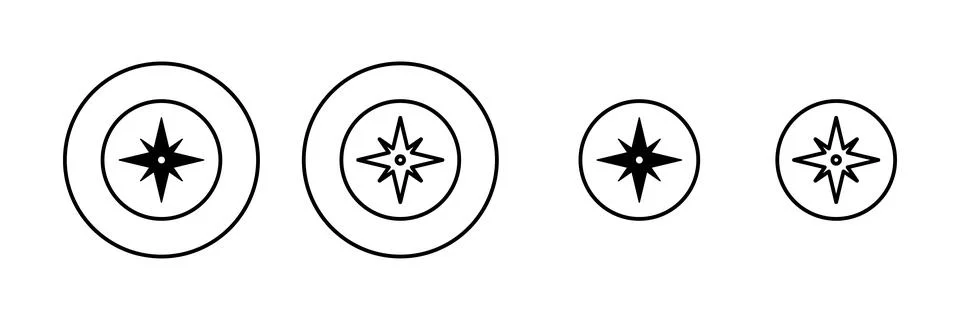 Compass icon vector. arrow compass icon sign and symbol Illustrazione stock