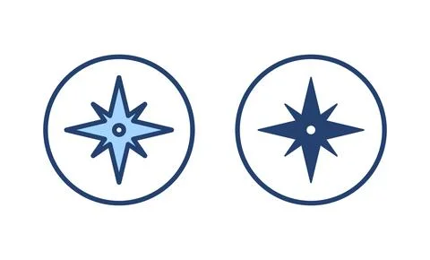 Compass icon vector. arrow compass icon sign and symbol Stock Illustration