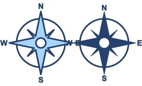 Compass icon vector. arrow compass icon sign and symbol Stock Illustration