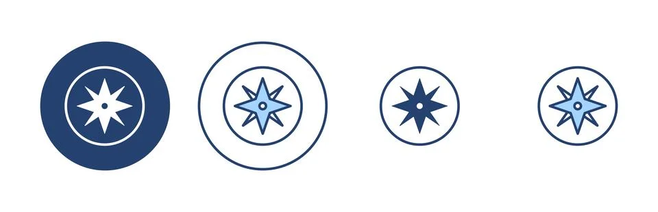 Compass icon vector. arrow compass icon sign and symbol Stock Illustration