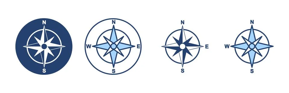 Compass icon vector. arrow compass icon sign and symbol Stock Illustration