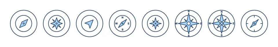 Compass icon vector. arrow compass icon sign and symbol Illustrazione stock