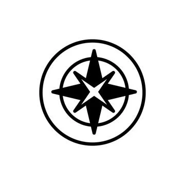 Compass icon vector. arrow compass icon sign and symbol Stock Illustration