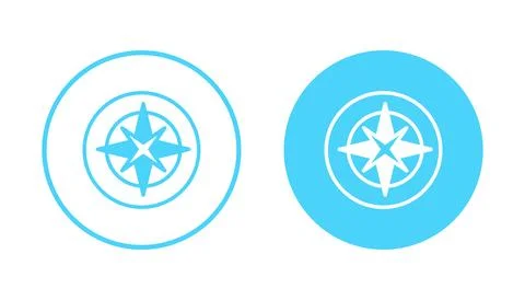 Compass icon vector. arrow compass icon sign and symbol Stock Illustration