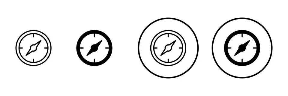 Compass icon vector. arrow compass icon sign and symbol Stock Illustration