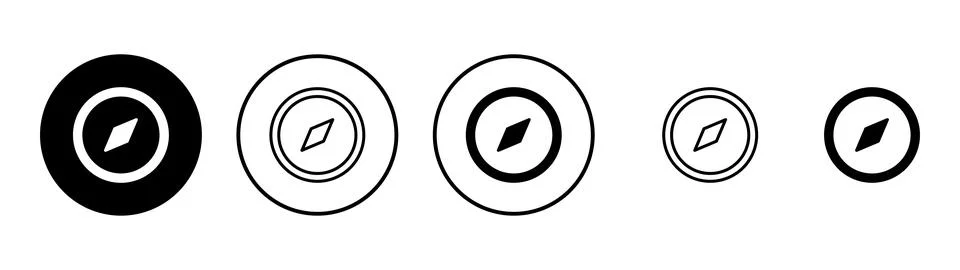 Compass icon vector. arrow compass icon sign and symbol Stock Illustration