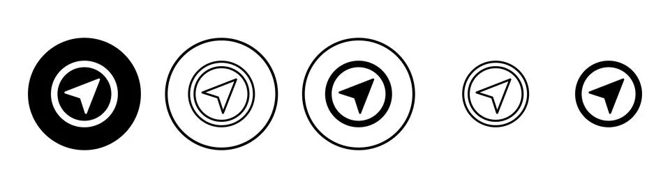 Compass icon vector. arrow compass icon sign and symbol Stock Illustration