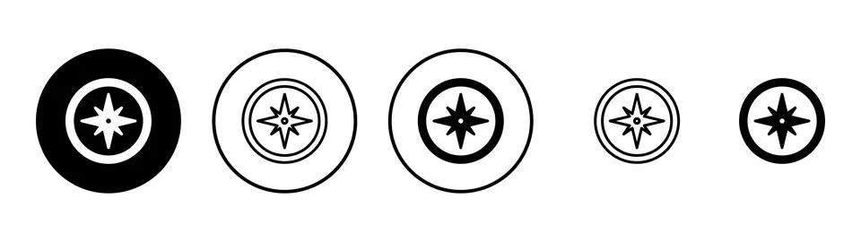 Compass icon vector. arrow compass icon sign and symbol Stock Illustration
