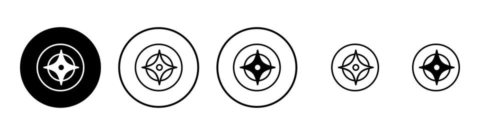 Compass icon vector. arrow compass icon sign and symbol Illustrazione stock