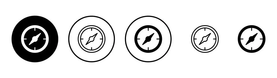Compass icon vector. arrow compass icon sign and symbol Stock Illustration