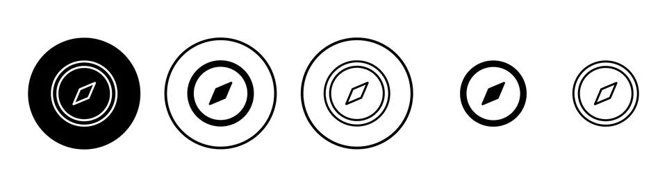 Compass icon vector. arrow compass icon sign and symbol Stock Illustration