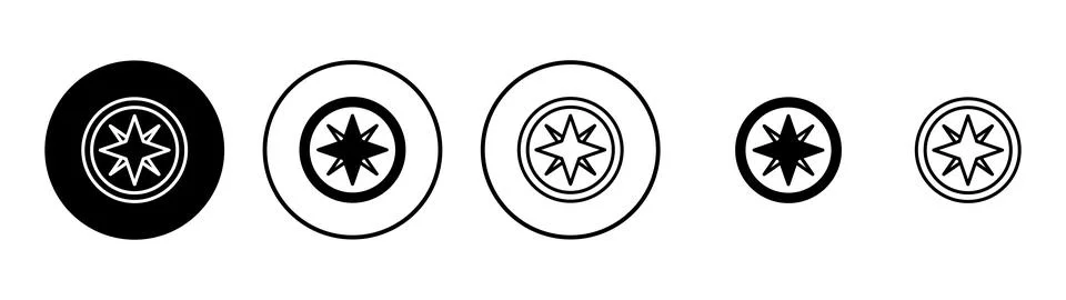 Compass icon vector. arrow compass icon sign and symbol Stockillustratie
