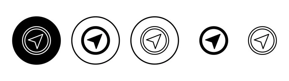 Compass icon vector. arrow compass icon sign and symbol Stockillustratie