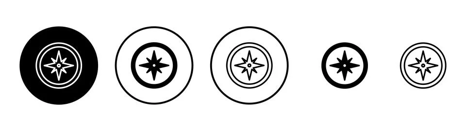 Compass icon vector. arrow compass icon sign and symbol 스톡 일러스트