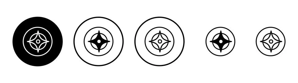 Compass icon vector. arrow compass icon sign and symbol Illustrazione stock