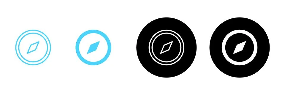Compass icon vector. arrow compass icon sign and symbol Illustrazione stock