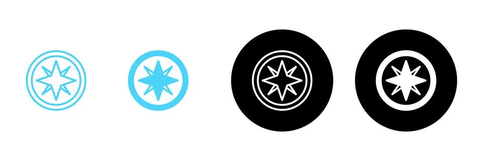 Compass icon vector. arrow compass icon sign and symbol Illustrazione stock