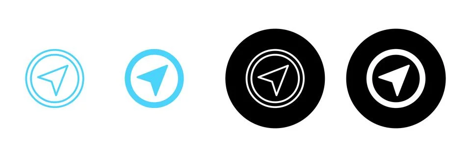 Compass icon vector. arrow compass icon sign and symbol Stock Illustration