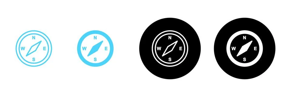 Compass icon vector. arrow compass icon sign and symbol 스톡 일러스트
