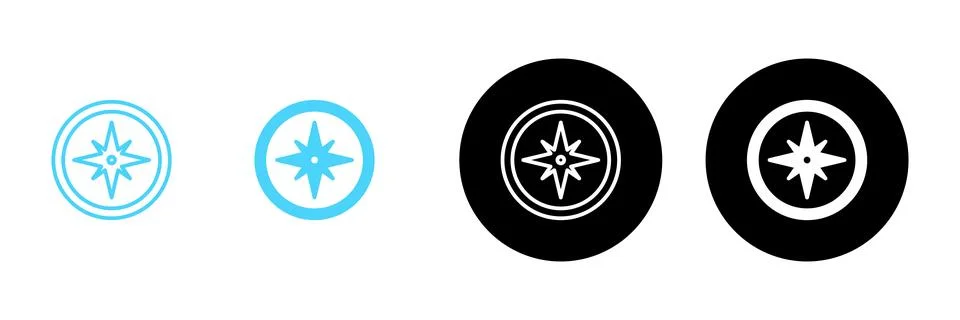 Compass icon vector. arrow compass icon sign and symbol Stock Illustration
