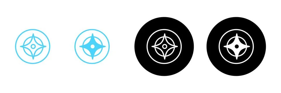 Compass icon vector. arrow compass icon sign and symbol Stock Illustration