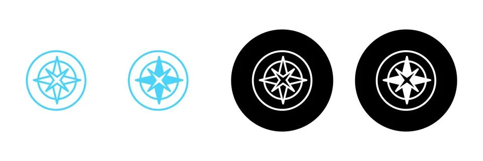 Compass icon vector. arrow compass icon sign and symbol Stock Illustration